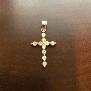 White Gold Diamond Cross Pendant